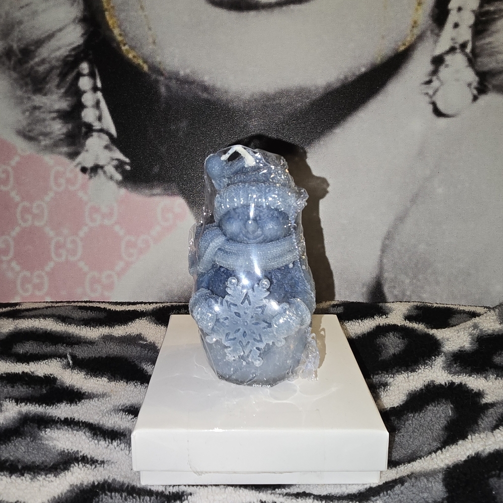 Beautiful snowman coconut&vanilla scented candle.